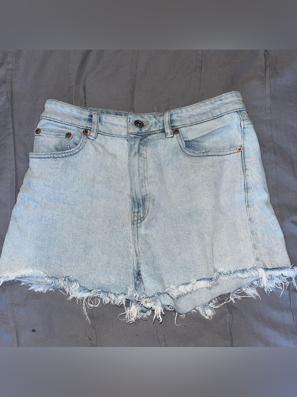 Zara Pale Blue Denim Shorts